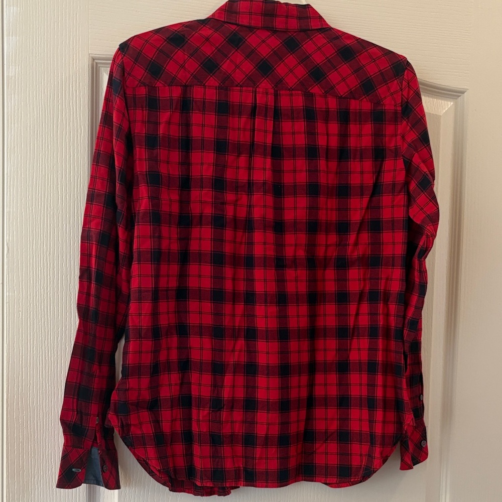 Talbots Red and Black Checkered Shirt - Picture 2 of 4